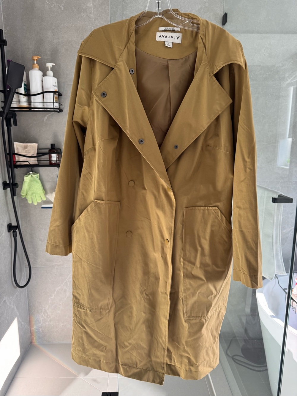 Ava & Viv Mustard-Tan Lightweight Trench Coat